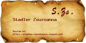 Stadler Zsuzsanna névjegykártya